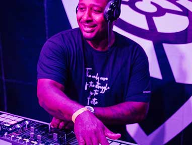 Trobe in a dj booth